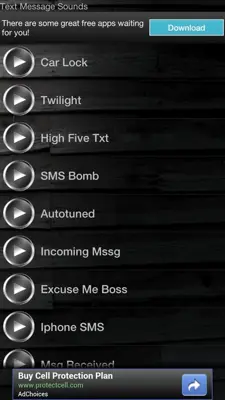 Text Message Sounds android App screenshot 2